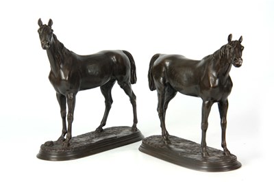 Lot 491 - JULES MOIGNIEZ (1835 - 1894) A GOOD PAIR OF...