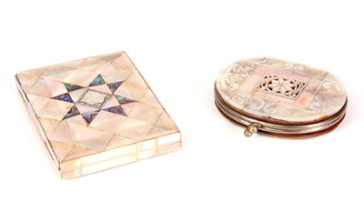 Lot 497 - TWO PIECES OF 19th CENTURY MOTHER OF PEARL...