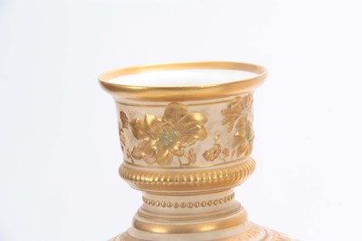 Lot 57 - A PAIR OF ROYAL CROWN DERBY LARGE BLUSHED...