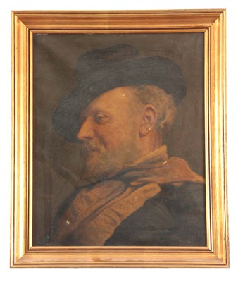 Lot 598 - A 19TH CENTURY OIL ON CANVAS PORTRAIT OF A...