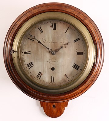 Lot 787 - A SMALL GEORGE III MAHOGANY VERGE DIAL CLOCK...