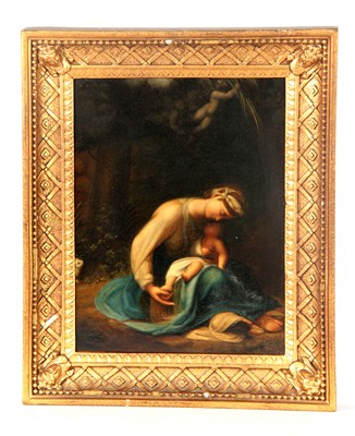 Lot 607 - AN EARLY 19TH CENTURY OIL ON CANVAS. Madonna...