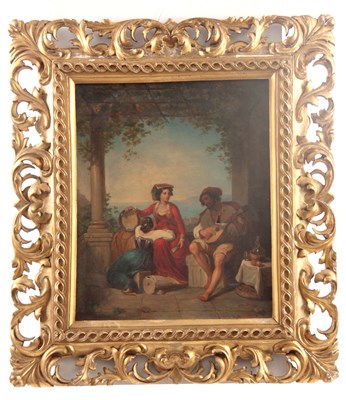 Lot 611 - AN EARLY 19TH CENTURY OIL ON CANVAS depicting...