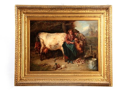 Lot 614 - HENRY WEEKES 1807 - 77 OIL ON CANVAS rural...