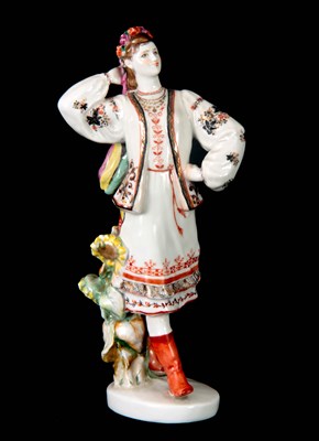 Lot 62 - A MID 20th CENTURY RUSSIAN PORCELAIN FIGURE...