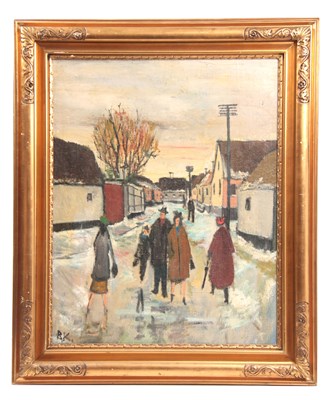 Lot 624 - BORGE LUDWIG KNUDSEN A 20TH CENTURY OIL ON...