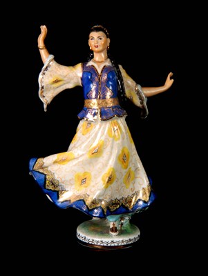 Lot 63 - A MID 20th CENTURY RUSSIAN PORCELAIN FIGURE...