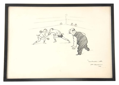 Lot 649 - H M BATEMAN, PEN AND INK CARICATURE Humerous...