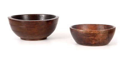 Lot 706 - TWO 18TH CENTURY TREEN TURNED FRUITWOOD BOWLS...