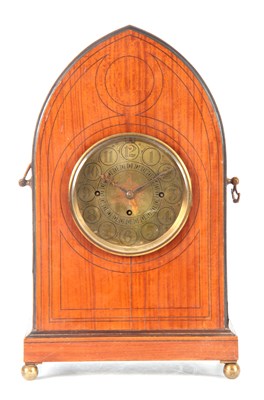 Lot 775 - A LATE 19TH CENTURY TRIPLE FUSEE SATINWOOD...