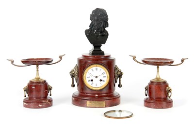 Lot 776 - A LATE 19TH CENTURY FRENCH BRONZE AND ROUGE...