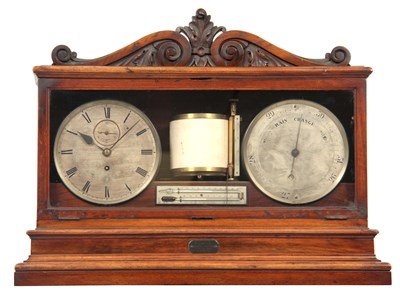 Lot 783 - A GOOD LATE 19TH CENTURY WALNUT CASED WEATHER...