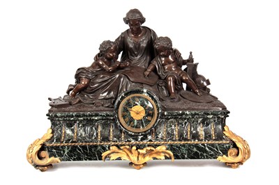 Lot 804 - A LARGE 19TH CENTURY FRENCH FIGURAL MARBLE AND...