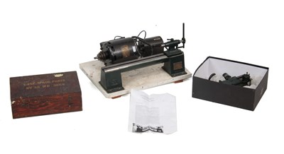 Lot 811 - A PULTRA WATCHMAKERS LAITHE with an assortment...