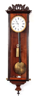 Lot 818 - A 19TH CENTURY BIEDERMIER VIENNA REGULATOR...