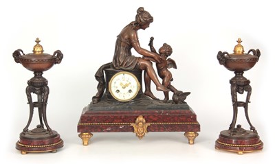 Lot 832 - A LATE 19TH CENTURY FRENCH FIGURAL CLOCK...