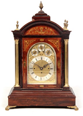 Lot 838 - A LATE 19TH CENTURY ROSEWOOD BRASS INLAID...