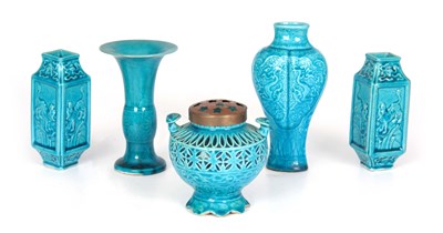 Lot 85 - FIVE PIECES OF EARLY 20TH CENTURY TURQUOISE...