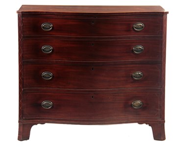 Lot 915 - A GEORGE III BOXWOOD STRUNG MAHOGANY...