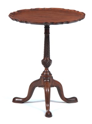 Lot 929 - A GEORGE III FIGURED MAHOGANY OCCASIONAL TABLE...