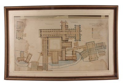 Lot 326 - A COLOURED HISTORICAL GROUND PLAN OF FOUNTAINS...