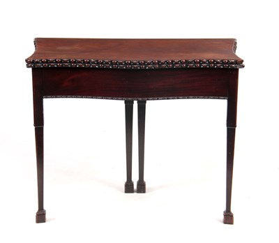 Lot 959 - A GEORGE III CHIPPENDALE STYLE SERPENTINE...