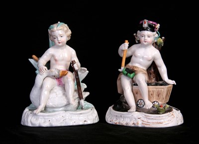 Lot 84 - A PAIR OF LATE 19TH CENTURY DRESDEN PORCELAIN...