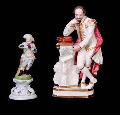 Lot 99 - A 19TH CENTURY CREAM GROUND DERBY STYLE FIGURE...