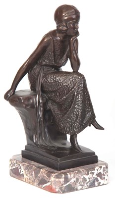 Lot 226 - AFTER B.C.ZHENG A 20TH CENTURY ART DECO BRONZE...