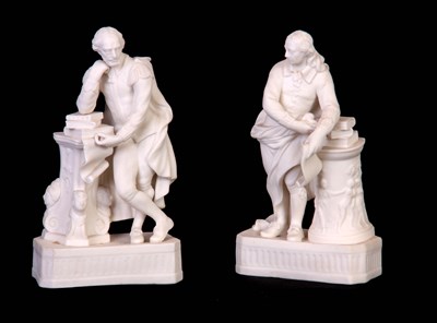 Lot 108 - A PAIR OF 19TH CENTURY PARIAN WARE FIGURES OF...