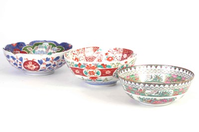 Lot 148 - TWO LATE 19TH CENTURY IMARI LARGE BOWLS...