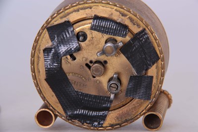 Lot 405 - A COLLECTION OF FIVE BRASS TRAVELLING CLOCKS...