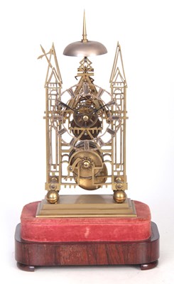 Lot 397 - A MID 19TH CENTURY ENGLISH SKELETON CLOCK the...