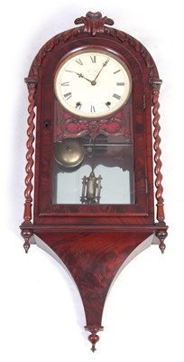 Lot 451 - A 19TH CENTURY AMERICAN FIGURED MAHOGANY WALL...