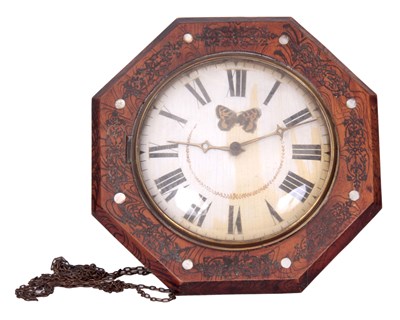 Lot 457 - A 19TH CENTURY HANGING WEIGHT DRIVEN POSTMAN'S...