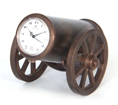 Lot 463 - A 20TH CENTURY NOVELTY BRASS CLOCK formed as a...