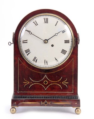 Lot 481 - A 19TH CENTURY ENGLISH FUSEE BRACKET CLOCK the...