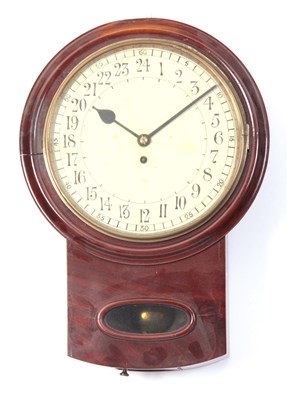 Lot 483 - A LATE 19TH CENTURY MAHOGANY FUSEE WALL CLOCK...