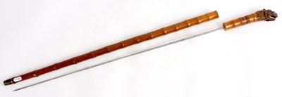 Lot 496 - A LATE 19TH/EARLY 20TH CETURY CHINESE BAMBOO...