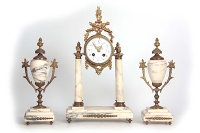 Lot 491 - A LATE 19TH CENTURY FRENCH MARBLE AND ORMOLU...