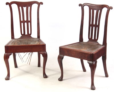 Lot 505 - A PAIR OF EARLY 18TH CENTURY SIDE CHAIRS with...