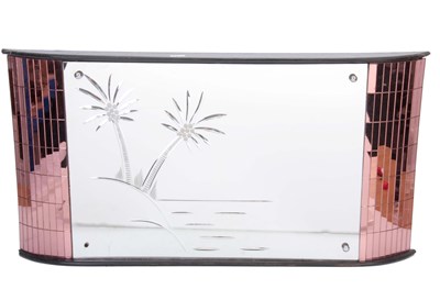 Lot 507 - AN ART DECO HANGING MIRROR with Palm Tree...