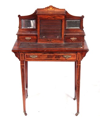 Lot 515 - A LATE 19TH CENTURY INLAID ROSEWOOD WRITING...