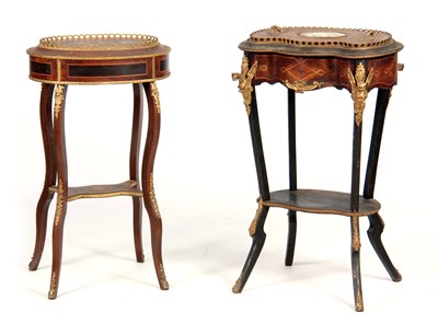 Lot 543 - A LATE 19TH CENTURY FRENCH ROSEWOOD AND INLAID...