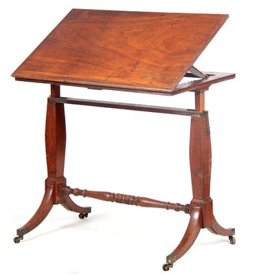 Lot 544 - A GEORGE III MAHOGANY ARCHITECT'S DESK with...