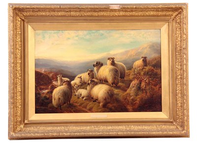 Lot 263 - ROBERT WATSON 1865-1916 OIL ON CANVAS. Sheep...