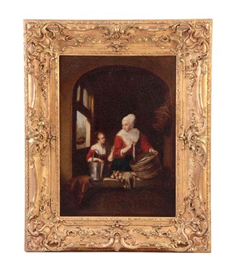 Lot 264 - 19TH CENTURY OIL ON CANVAS Interior scene of...