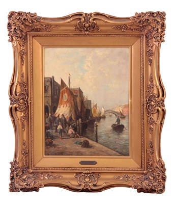 Lot 265 - K. VAN HOOM 19TH CENTURY OIL View of a Dutch...