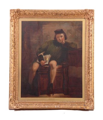 Lot 274 - CHARLES HUTTON LEAR 1818-1903 Young boy in...