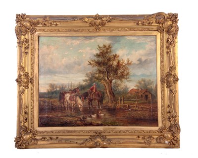 Lot 284 - ADE ECEUVE A LARGE 19TH CENTURY OIL ON CANVAS....